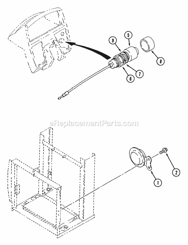 Horn Kit Diagram and Parts List for 544-412D100, 546-412D100 Cub Cadet Lawn Tractor
